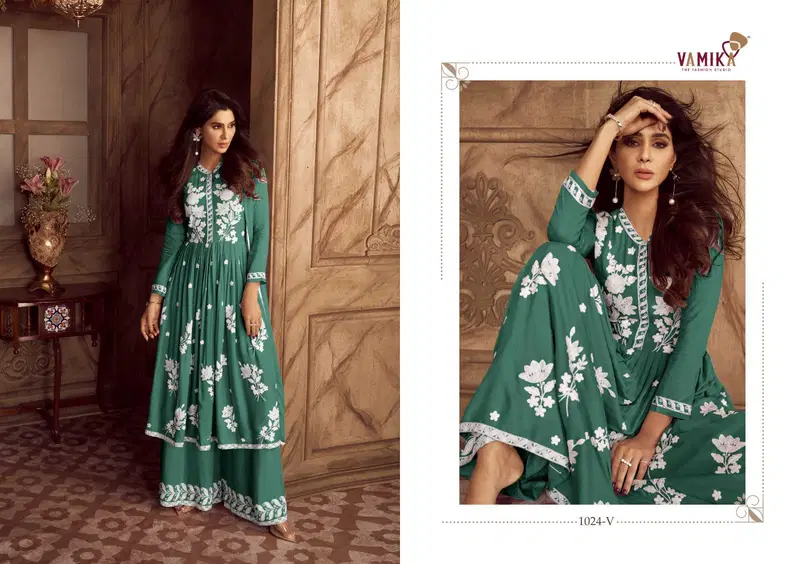 Lakhnavi Vol 4 4 Hit Color By Vamika Rayon Readymade Suits Exporters In India